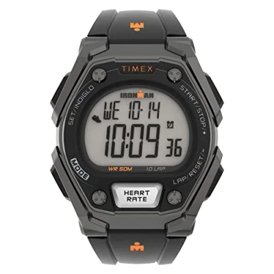 Image of Timex Ironman Men&#039;s Classic 43mm Digital Black Resin Strap Watch TW5M49400
