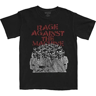 Image of Rage Against The Machine Crowd Masks Official Tee T Shirt Mens Unisex (XX Large) Black