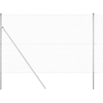 Image of vidaXL Fence Post Set of 2 Galvanised steel 10 x 1.5 m Durable