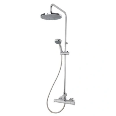 Image of Triton Dene Diverter Thermostatic Bar Mixer Shower Chrome Overhead Drencher