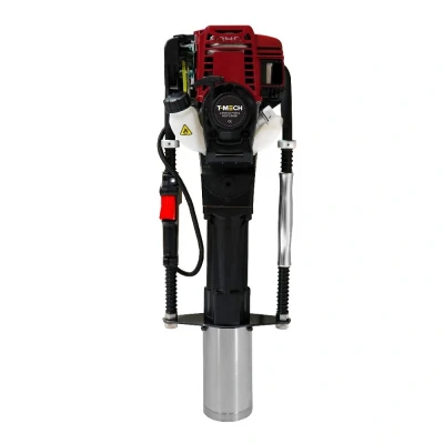 Image of Petrol Post Driver 4 Stroke Fence Knocker Pile Jack Hammer Ramming Construction Farm Picket Fencing Garden Heavy Duty Thumping Thumper Gasoline Ram Attachments Free Portable Carry Case &amp; Tool Kit