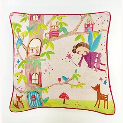 Image of Arthouse Woodland Fairies Cushion, Polyester, Multi Colour, 45 x 0.02 cm