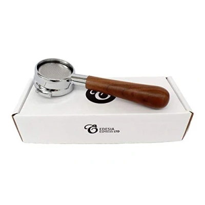 Image of Bottomless Naked Portafilter for ASCASO 58mm Espresso Machines Walnut Handle, 21g Basket by EDESIA ESPRESS