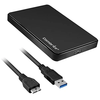 Image of Combrite 2.5 Hard Drive Enclosure USB 3.0 Ultraspeed External HDD Caddy Tool Free Design SATA III [UASP Supported] For Inch HDD/SSD