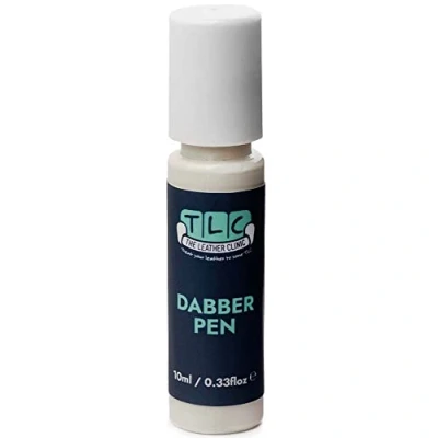 Image of The Leather Clinic &amp; Vinyl Dabber Pen 10ml Touch Up Scratch and Scuff Repair for Sofas, Car Seats, Shoes, Bags Restore Small Areas (Light Cream)