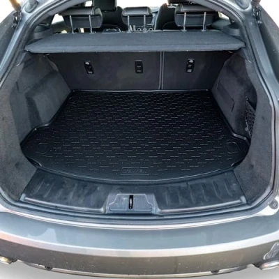 Image of Travall CargoMat Boot Liner Compatible with Jaguar E Pace (2017 Current) Premium Tailored to Fit Car Floor Mat Waterproof Black Rubber Dog Friendly Specific Protector