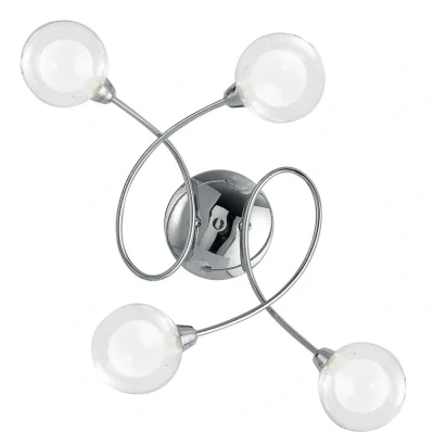Image of BLOG 4 light Multi Arm Semi Flush Ceiling Chrome 60x44x19cm