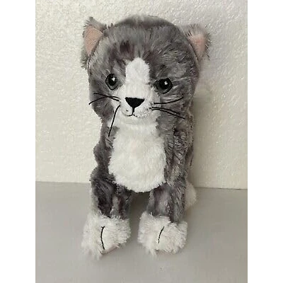 Image of LILLEPLUTT Soft toy, cat grey, white