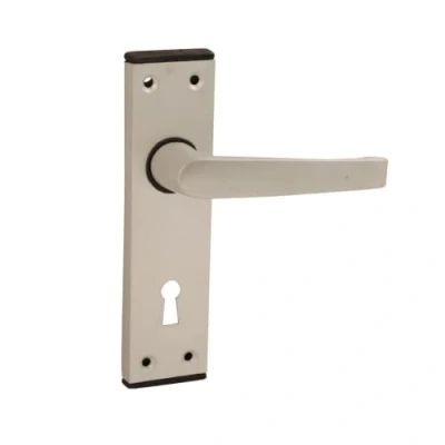 Image of VIBE Seighford Lever Lock 150mm on Satin Anodised Aluminium Door Handle for Internal Doors