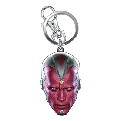 Image of Monogram 68257 Coloured Vision Pewter Key Ring, Red/Gold, One Size