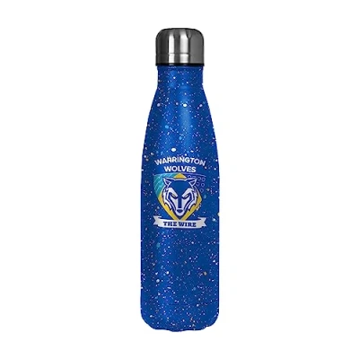 Image of FOCO Officially Licensed Warrington Wolves Football Paint Splatter 500 ml Water Bottle