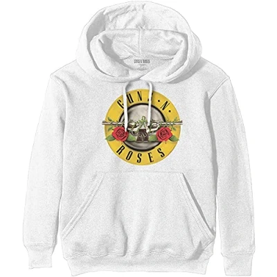 Image of Paradiso Clothing GUNS N Roses Classic BAND Unisex Hoodie, Size: Medium, White