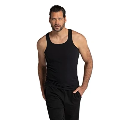Image of JP 1880 Men&#039;s Tank top DP, Medium Grey Melange, 5XL