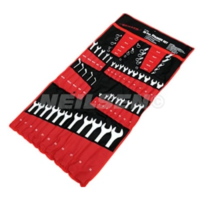 Image of Neilsen CT3803 50 Piece Combination Spanner Wrench Set Professional Quality Metric Multi Purpose in Hanging Roll Case Large