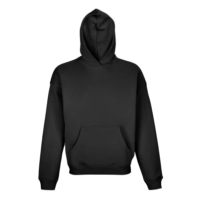 Image of SOLS Unisex Adult Connor Organic Oversized Hoodie (Black) Cotton Size Small