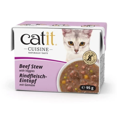 Image of Catit Cuisine Beef Stew with Veggies Adult 1 Year + Wet Cat Food, 95g