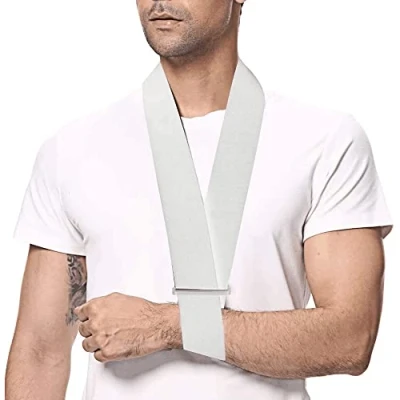 Image of supregear Foam Arm Sling, Lightweight Comfortable Neck Support Collar Immobilizer Simple and Cuff Sling Breathable Medical Shoulder for Injured Arm/Hand/Elbow (Grey)
