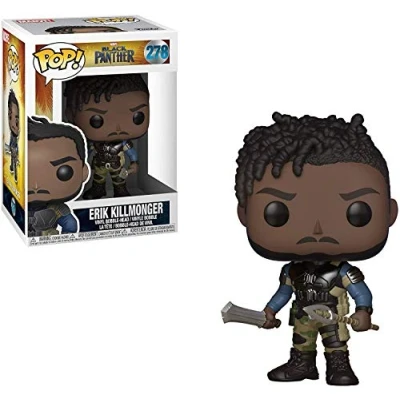 Image of Funko POP! Marvel: Black Panther Erik Killmonger 1/6 Odds for Rare Chase Variant Collectable Vinyl Figure Gift Idea Official Merchandise Toys Kids &amp; Adults Movies Fans