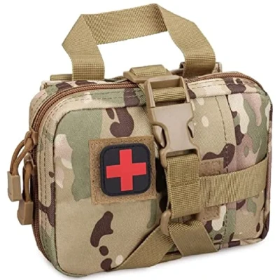 Image of First Aid Kit Car, Tactical Emergency Bag, Empty, Camouflage