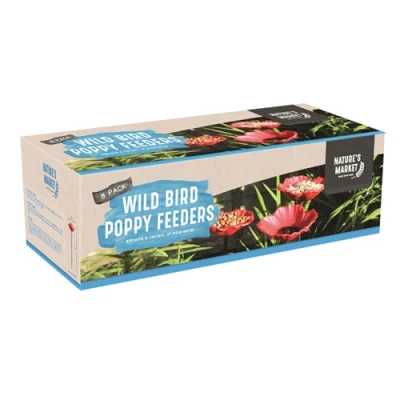 Image of Natures Market 8pc Poppy Bird Feeders
