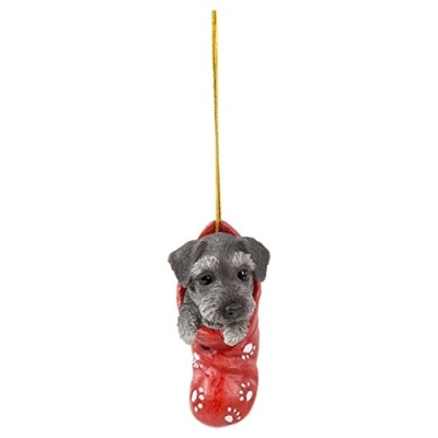 Image of Vivid Arts Hanging Christmas Stocking Pet Pals Schnauzer