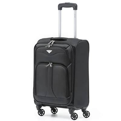 Image of Flight Knight Lightweight 4 Wheel 800D Soft Case Suitcase Robust Anti Crack Cabin Carry On Hand Luggage Approved for Over 100 Airlines Including easyJet, BA &amp; Many More!