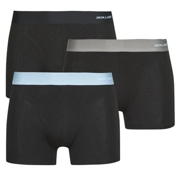 Image of JACK &amp; JONES Men&#039;s Jacnick Bamboo Trunks 3 Pack, Black, S (Pack of 3)