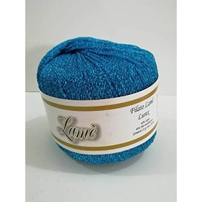 Image of Cotton Lurex Lamé Yarn, Gold/Silver/Variety of Colours, 41 TURCHESE