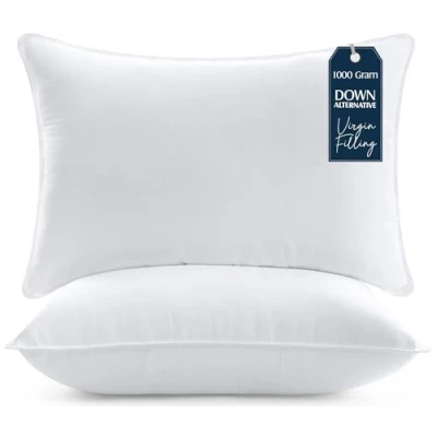 Image of Utopia Bedding Pillows 2 Pack, (Queen, White) Hotel Quality Pillows, Luxury Bed Pillow for Back, Stomach or Side Sleepers