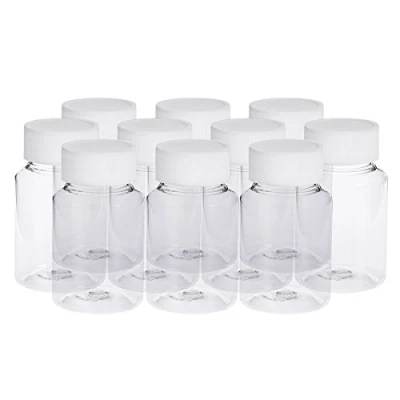 Image of ROSENICE 10pcs Empty Plastic Bottles 80ml with Lid for Medicine Pill