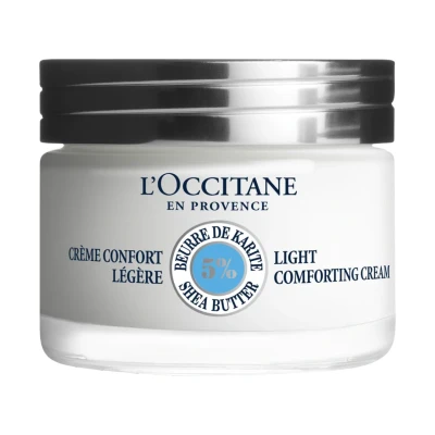 Image of L&#039;OCCITANE Shea Light Comforting Face Cream 50ml Enriched with Butter Vegan &amp; 98% Readily Biodegradable Luxury Clean Beauty Skin Care for All Types