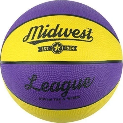 Image of Midwest League Basketball Yellow/purple Size 5