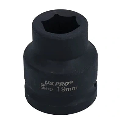 Image of 3/4&quot; Drive 19mm Shallow Metric MM Impact Impacted Socket 6 Sided Single Hex