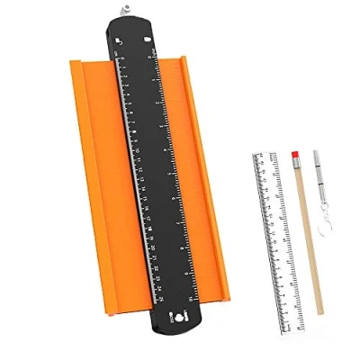 Image of Ygapuzi Contour Gauge with Metal Lock, Adjustable Widen Shape Duplicator Profile Tool for DIY Woodworking, Tiles, Floor and Carpentry, Precisely Copy Irregular Shapes odd Corners, 10 Inch