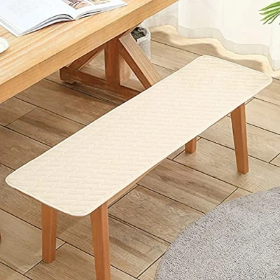 Image of Bench Cushion 120 X 40cm Dining Seat Pad,2 3 Seater Garden for Patio Swing Furniture Indoor Outdoor Use (120x40cm,Beige)