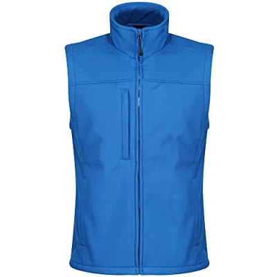 Image of Regatta Professional Men&#039;s Flux Water Repellent Softshell Bodywarmer Gilet Jacket, Oxford Blue, size XX Large (Manufacturer Size:XXL)