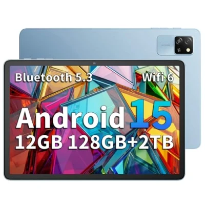 Image of Blackview Tablet 10 Inch Tab60 WIFI Android 14 Tablet(With Case),12GB+128GB/2TB Tablets,WIFI 6,Octa Core Gaming Tablet,5100mAh 8MP+5MP,Widevine L1,WPS Suite,GPS,HD IPS,2 Year Warranty Blue
