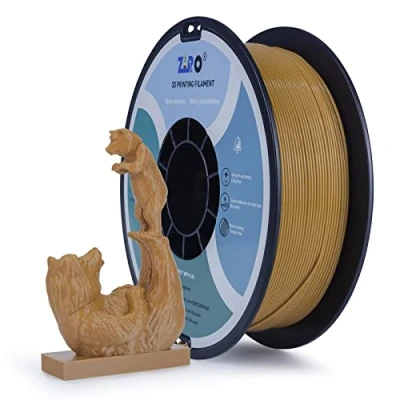 Image of ZIRO PLA Filament 1.75mm,3D Printer PRO Basic Color Series 1.75MM 1KG(2.2lbs), Dimensional Accuracy +/ 0.03mm, Brown