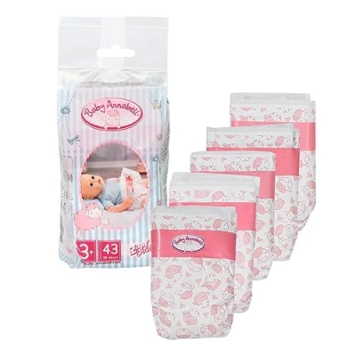 Image of Baby Annabell Nappies, Multicolor, Small, 5 Pack