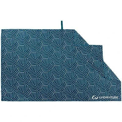 Image of Lifeventure Recycled SoftFibre Travel Towel — Compact, Lightweight Quick Dry Sports &amp; Beach Towel, Sand Free Design, Giant (Navy),150.00 x 90.00 cms
