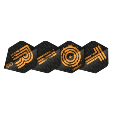 Image of Unicorn UltraFly Slang Darts Flights RIOT orange Design Standard Plus Shape Ultra Durable 100 Micron Polyester PET