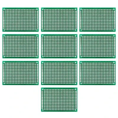 Image of 10pcs Header Millefori Prototype Board Perforated Double Sided 4 x 6 cm PCB
