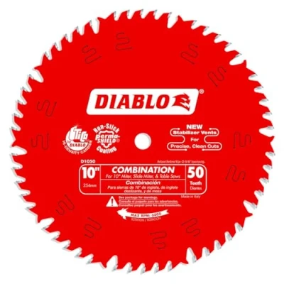 Image of Freud D1050X Diablo 10 Inch 50 tooth ATB Combination Saw Blade with 5/8 Arbor and PermaShield Coating