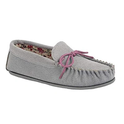 Image of Mokkers Lily Ladies Moccasin Slippers Grey UK 6