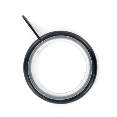 Image of Merriway BH05502 (24 Pcs) Silent Running Curtain Drapery Pole Rod Ring Fixed Eye Black Inner Dimension 23mm Pack of 24 Pieces