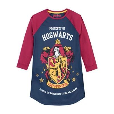 Image of Harry Potter Girl&#039;s Gryffindor Nightdress 11 12 Years Multicolor