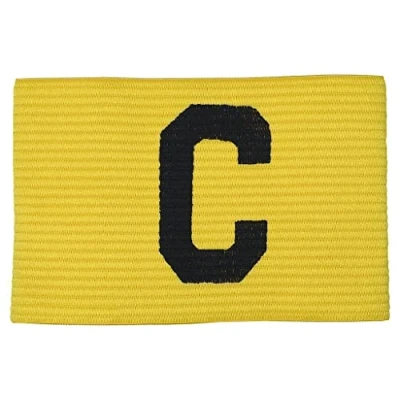 Image of Precision Training Unisex youth Big C CaPTains Armband, Yellow, Junior,White