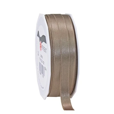 Image of C.E. Pattberg SATIN taupe gift ribbon, 27 yards for Wrapping Gifts, 0.39 inches width, Ribbon Decorating &amp; Crafting, Decorative every occasion