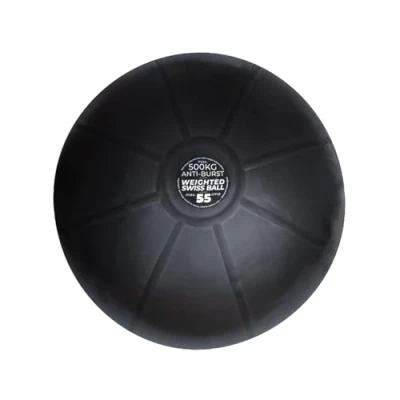 Image of Fitness Mad Weighted Swiss Ball Durable 500kg Anti Burst PVC Exercise 55cm / 65cm 75cm 1kg Sand to Stay in Place with Self Righting Ability