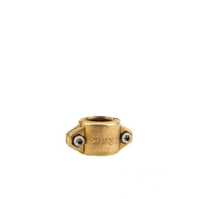 Image of Gardena Clamps: Brass hose clamp for attaching suction or high pressure hoses, suitable 25 mm (1 inch) hoses (7211 20)